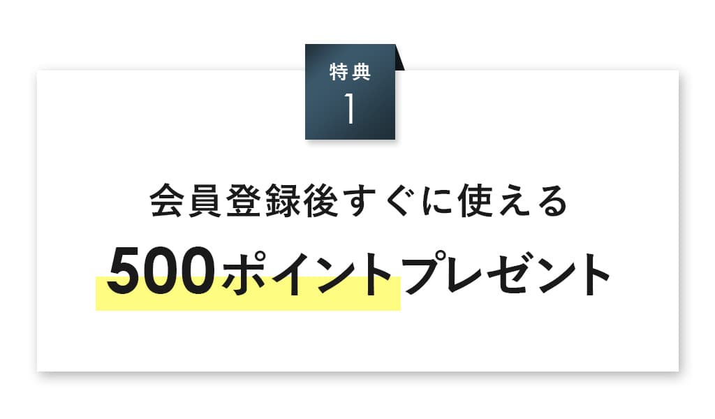 500ポイントプレゼント