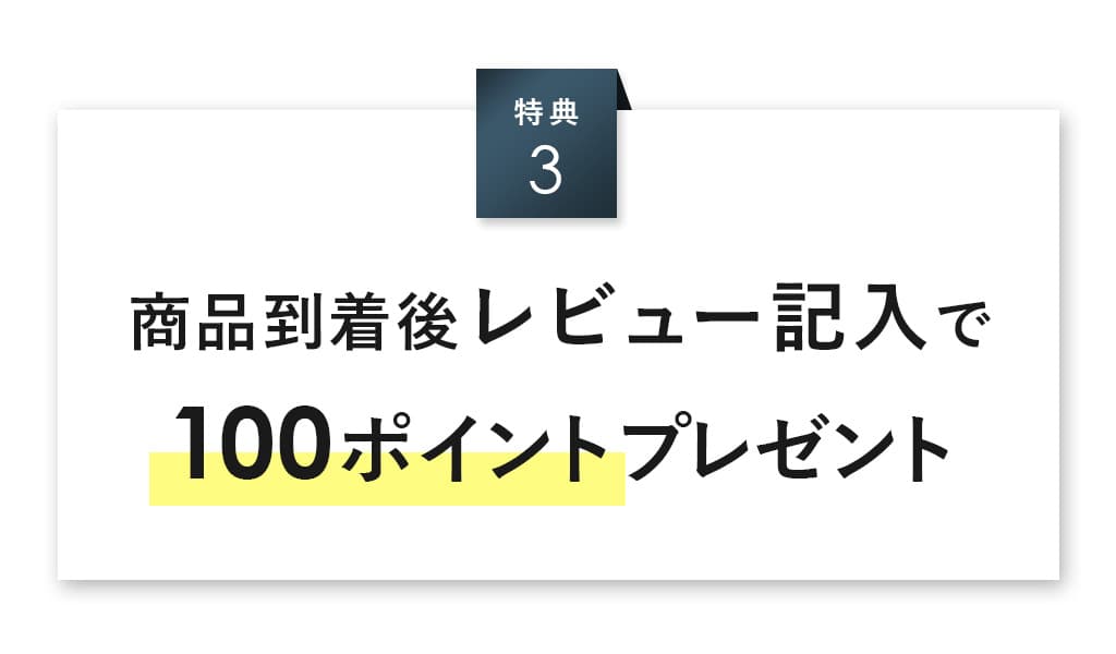 レビュー記入でポイントプレゼント