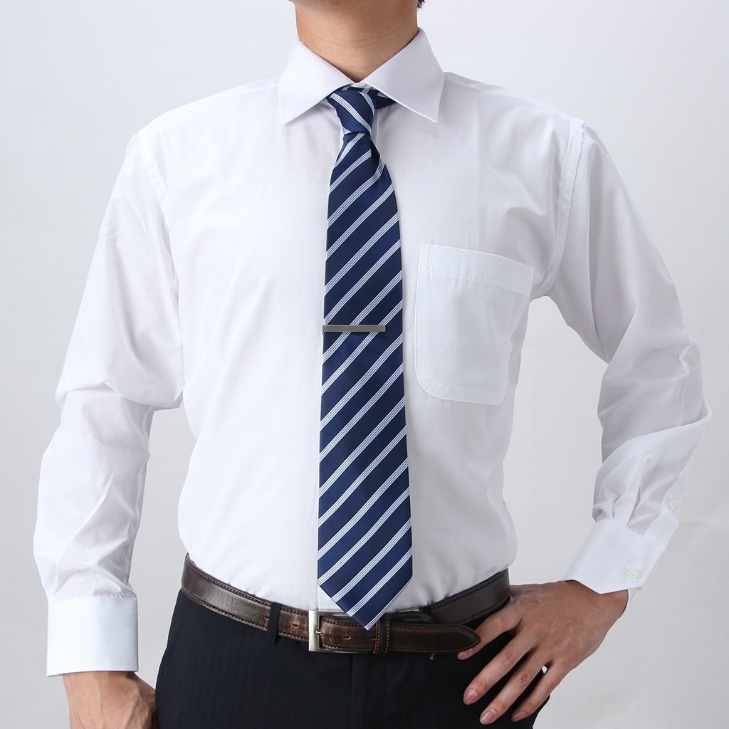 ワイシャツ 長袖 ワイドカラー ホワイト 白 メンズ ビジネス | SMART BIZ (スマートビズ) - ワイシャツ専門店 (本店)