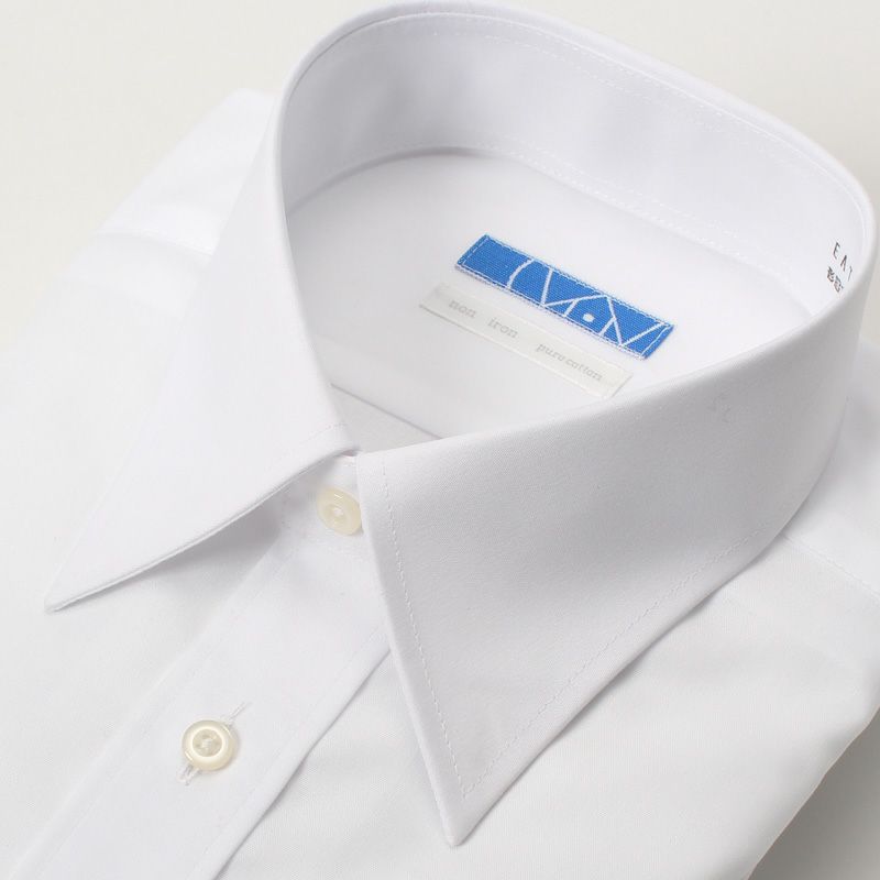 スマートビズ 冠婚葬祭3点セット 長袖 綿100% ノーアイロン 白ワイシャツファッション小物